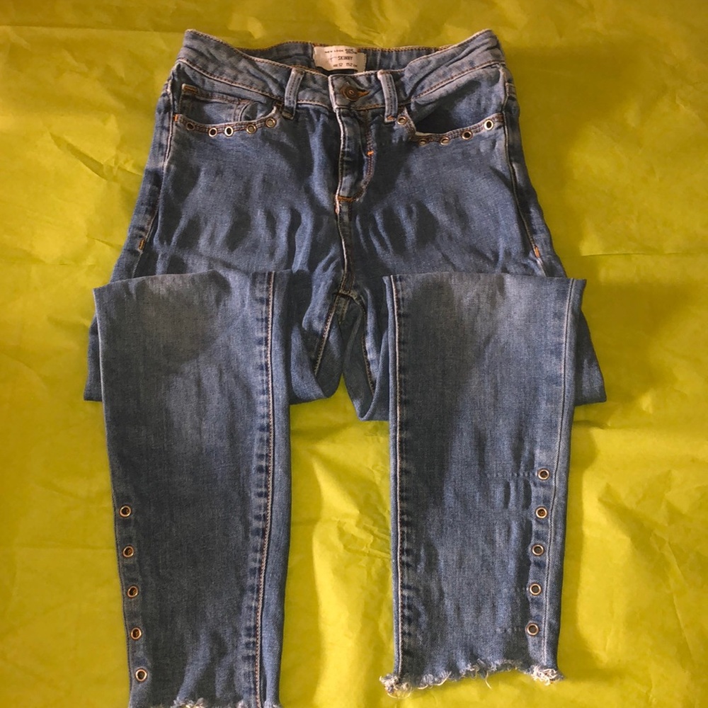 New Look 915 Generation Skinny Jeans | skinny jeans with ankle hardware detail
